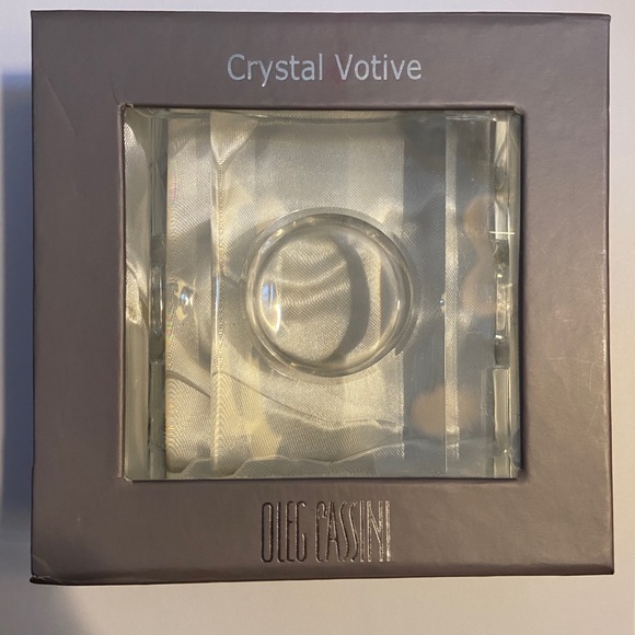 Oleg Cassini Other - Crystal votive candle holder. Oleg Cassini. EUC. Original box.